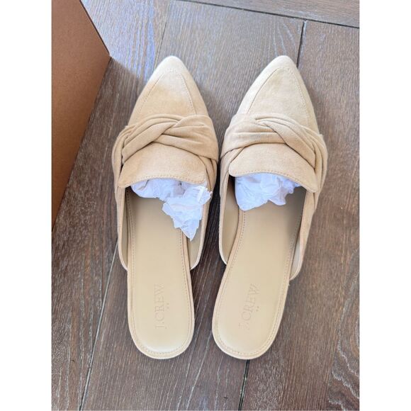 J Crew Loafer Mules With Twist in Cream Size 10 - Picture 2 of 5